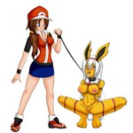 anthro bdsm breasts camel_toe clothed clothed_female clothing collar duo female female/female female_dominating_female female_on_human human_on_anthro interspecies leash nipples pet_and_master skimpy spread_legs spreading thamaire nintendo pokemon eeveelution generation_1_pokemon human jolteon mammal pokemon_(species) 1:1 hi_res