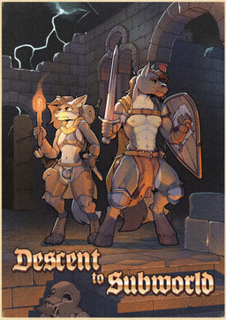 anthro armor backpack big_bulge biped bone bottomwear bow_(weapon) bulge cape castle clothing corinthian_helmet dagger detailed_bulge digitigrade dungeon duo fantasy genital_outline headgear helmet hooves loincloth male male/male male_anthro melee_weapon penis_outline quiver_(object) ranged_weapon ruins scabbard shield skeleton sword unconvincing_armor unguligrade weapon elie-s_den elie_fox elie_horse canid canine equid equine fox horse mammal absurd_res hi_res