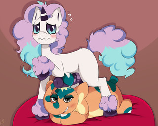 animal_genitalia animal_penis balls blue_eyes blue_hair blush bodily_fluids duo equine_genitalia equine_penis erection female feral fur genitals hair horn male markings multicolored_body nude orange_body penis proboscis_(anatomy) purple_hair simple_background smile sweat tail trunk_(anatomy) white_body white_fur e-01 nintendo pokemon cufant elephant elephantid equid equine galarian_form galarian_ponyta generation_6_pokemon generation_7_pokemon generation_8_pokemon mammal pokemon_(species) proboscidean regional_form_(pokemon) 5:4 digital_media_(artwork) hi_res