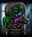 armchair beverage chair clothing female feral food furniture glass green_hair hair insane inside looking_at_viewer multicolored_eyes smile solo tentacles window 9de-light6 friendship_is_magic hasbro my_little_pony mane-iac_(mlp) power_ponies_(mlp) earth_pony equid equine horse mammal pony 2015 hi_res