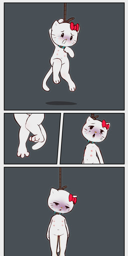 3_toes anthro asphyxiation bodily_fluids bow_ribbon corpse death death_piss execution feet female female_death forced forced_exposure genital_fluids genitals hanged helpless incontinence killing navel nipples nude nude_female ryona solo spread_toes struggling toes urine urine_on_foot urine_on_leg urine_pool vulva whiskers e254e a_hat_in_time hello_kitty_(series) sanrio hello_kitty_(character) noose_(a_hat_in_time) domestic_cat felid feline felis mammal absurd_res hi_res
