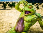 anthro anthro_pred big_butt butt duo female human_prey male male/female male_pred nude vore danielalorne amphibian frog human mammal 3d_(artwork) 4:3 digital_media_(artwork) hi_res