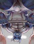 abs anthro barazoku bench_press biceps big_chest big_muscles big_pecs blue_body blue_scales blue_skin bodily_fluids bulge duo exercise first_person_view grin gym huge_muscles male manly muscular muscular_arms muscular_male one_eye_closed pecs scales smile solo_focus sweat training white_body white_scales white_skin wink workout kalchivo mythology akuro dragon mythological_creature mythological_scalie scalie 2018 hi_res