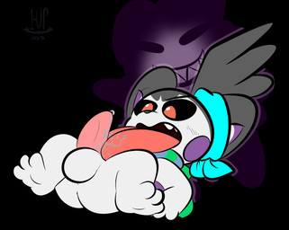 auto_penis_lick bodily_fluids clothing duo genital_fluids genitals kerchief licking lying male masturbation on_back oral oral_masturbation penile penile_masturbation penis possession precum saliva scarf self_lick spreading tongue tongue_out thefablednekos nintendo pokemon emolgack emolga generation_1_pokemon generation_5_pokemon gengar mammal pokemon_(species) rodent sciurid 2016 dated digital_media_(artwork)