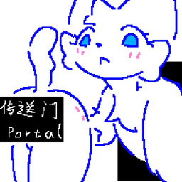 abdominal_bulge ambiguous_penetration animated_gif anthro autofisting autopenetration blush bodily_fluids butt eye_changing female fisting fur genital_fluids hair masturbation nude obscured_penetration open_mouth penetration portal simple_background solo tail text thinking_with_portals tongue white_body white_fur starlight_4632 canid canine mammal 1:1 animated english_text short_playtime