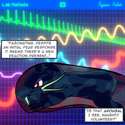 abstract_background ambiguous_gender cardiac_monitor clothing dialogue dialogue_box feral internal latex latex_clothing latex_skinsuit medical_instrument oral_vore page_number red_eyes scientific_instrument skinsuit solo tail teeth text tight_clothing tongue vore aquinas_audax nintendo pokemon generation_1_pokemon mammal murid murine pokemon_(species) rat rattata rodent 1:1 2025 3d_(artwork) absurd_res blender_(artwork) blender_eevee_(artwork) comic digital_media_(artwork) english_text hi_res signature