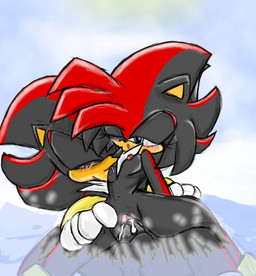 anthro anthro_on_anthro black_body black_fur black_hair blue_eyes blush bodily_fluids breast_play breast_suck breasts chair_position chest_tuft clothing crossgender cum cum_in_vagina cum_inside duo erection eyes_closed female female_penetrated footwear from_behind_position fur genital_fluids genitals gloves hair handwear intraspecies male male/female male_penetrating male_penetrating_female navel nipples nude one_eye_closed open_mouth penetration penile penile_penetration penis penis_in_vagina red_hair selfcest sex shoes sitting small_breasts square_crossover straddling sucking tuft vaginal vaginal_penetration freeflyspecter sega sonic_the_hedgehog_(series) shadow_the_hedgehog eulipotyphlan hedgehog mammal digital_media_(artwork)