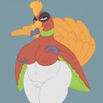 1:1 2016 4_fingers anthro anthrofied areola avian beak bedroom_eyes belly big_belly big_breasts biped bird black_body black_eyebrows black_feathers breast_fondling breast_grab breast_play breast_squeeze breasts claws condom condom_in_mouth curvy_figure digital_drawing_(artwork) digital_media_(artwork) erect_nipples european_mythology eyebrows eyelashes feathered_crest feathered_wings feathers female finger_claws fingers fondling front_view generation_2_pokemon genitals glistening glistening_eyes greek_mythology green_body green_feathers grope half-closed_eyes hand_on_breast head_crest hi_res ho-oh holding_breast holding_condom holding_object huge_breasts huge_thighs inviting legendary_pokemon long_neck looking_at_viewer mouth_hold multicolored_body multicolored_feathers mythological_avian mythological_bird mythological_creature mythological_firebird mythology narrowed_eyes navel nintendo nipples non-mammal_breasts non-mammal_navel non-mammal_nipples nude object_in_mouth orange_body orange_feathers orange_tail_feathers overweight overweight_anthro overweight_female phoenix pinup pokemon pokemon_(species) pokemorph portrait pose posexe presenting presenting_breasts pussy raised_eyebrows raised_tail red_areola red_body red_eyes red_feathers red_nipples scuted_arms scutes seductive self_grope sexual_barrier_device simple_background smile smiling_at_viewer solo squeezing tail tail_feathers thick_thighs three-quarter_portrait voluptuous white_belly white_body white_feathers wide_hips winged_arms wings yellow_beak