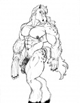 abs animal_genitalia animal_penis anthro balls biceps equine_genitalia equine_penis flaccid fur genitals male muscular muscular_anthro muscular_male nipples nude pecs penis solo tail towel vein sudonym equid equine horse mammal monochrome