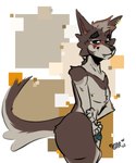 anthro balls big_butt blue_eyes blue_penis blush blush_lines brown_balls brown_body brown_fur butt cheek_tuft ear_piercing eyebrow_piercing facial_piercing facial_tuft femboy fluffy fluffy_ears fluffy_hair fur genitals hair humanoid_genitalia humanoid_penis looking_at_viewer looking_pleasured male neck_tuft nipple_piercing nipples orange_body orange_fur penis piercing red_body red_fur simple_background simple_coloring simple_eyes simple_face simple_nose skinny skinny_anthro skinny_male slim slim_anthro slim_male small_waist smile smiling_at_viewer solo submissive submissive_male tail tan_body tan_fur tan_hair thick_thighs tuft shibatoast canid canine canis coyote fox mammal true_fox absurd_res hi_res shaded simple_shading