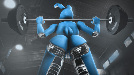 5_fingers anthro anus big_breasts blue_body breasts butt crossgender exercise female fingers genitals long_ears long_legs long_torso machine mtf_crossgender nude simple_background solo vulva weightlifting weights white_anus white_body white_breasts white_vulva workout doctorpurple2000 disembowell_(modeler) red-eye_(modeler) five_nights_at_freddy's five_nights_at_freddy's_2 scottgames toy_bonnie_(fnaf) animatronic lagomorph leporid mammal rabbit robot 2017 3d_(artwork) absurd_res digital_media_(artwork) hi_res source_filmmaker_(artwork)