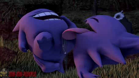 ambiguous_gender cunnilingus duo female female/ambiguous genitals licking oral sex tongue tongue_out vaginal vulva zensintemple nintendo pokemon generation_1_pokemon gengar haunter pokemon_(species) 16:9 3d_(artwork) 3d_animation animated digital_media_(artwork) hi_res high_framerate no_sound short_playtime source_filmmaker_(artwork) video widescreen