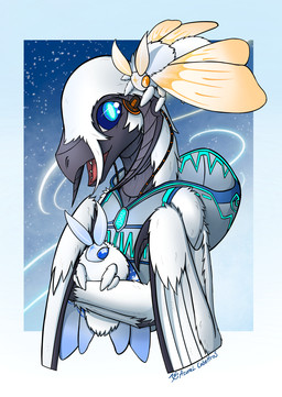 ambiguous_gender anthro clothing hoodie magic_user smile solo topwear wings azural_cobaltros mythology ishai arthropod dragon familiar insect lepidopteran moth mythological_creature mythological_scalie scalie hi_res