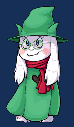 ambiguous_gender anthro blush clothed clothing eyewear fur glasses solo standing white_body white_fur young young_ambiguous young_anthro darnok69 deltarune undertale_(series) ralsei bovid caprine darkner goat mammal 2019 alpha_channel digital_media_(artwork)