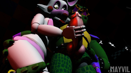 animal_genitalia animal_penis animatronic_female anthro big_penis canine_genitalia canine_penis duo female genitals machine male male/female mismatched_animal_genitalia mismatched_animal_penis mismatched_genitalia mismatched_penis penis touching_butt mayvil splinks_(modeler) five_nights_at_freddy's five_nights_at_freddy's:_security_breach five_nights_at_freddy's_2 scottgames steel_wool_studios mangle_(fnaf) montgomery_gator animatronic canid canine crocodile crocodilian fox mammal reptile robot robot_anthro scalie 16:9 3d_(artwork) absurd_res digital_media_(artwork) hi_res widescreen