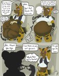 abdominal_bulge after_vore anthro belly big_belly bodily_fluids breath brown_body brown_fur digestion fatal_vore fur hand_on_belly male markings navel patting_belly rumbling_stomach saliva soft_vore spots spotted_body spotted_fur standing tail tail_motion tailwag text vore weight_gain yellow_body yellow_fur arkailart animal_crossing nintendo eugene_(animal_crossing) kyle_(animal_crossing) canid canine canis koala mammal marsupial vombatiform wolf 2024 absurd_res english_text hi_res sequence watermark