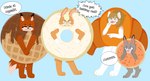 3_toes anthro barefoot bread clothing cookie costume croissant dessert digitigrade doughnut feet female food food_costume group pastry plantigrade simple_background text toes waffle kigtoons disney looney_tunes robin_hood_(disney) warner_brothers zootopia judy_hopps lola_bunny maid_marian martha_minkowitz canid canine fox lagomorph leporid mammal mink mustelid musteline rabbit red_fox true_fox true_musteline absurd_res english_text hi_res