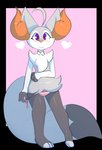 ambiguous_gender anthro blush clothing femboy looking_at_viewer panties smile solo underwear kitsunekotaro nintendo pokemon aleph fan_character braixen canid canine fox generation_6_pokemon mammal pokemon_(species) alpha_channel hi_res