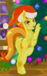 2013 amber_eyes anus biped butt christmas christmas_clothing christmas_headwear christmas_tree clothing cutie_mark equid equine feathered_wings feathers female feral friendship_is_magic genitals hair hasbro hat headgear headwear hi_res holidays inside loopend mammal multicolored_hair my_little_pony mythological_creature mythological_equine mythology pegasus plant pussy santa_hat solo spitfire_(mlp) tree two_tone_hair wings wonderbolts_(mlp) yellow_body yellow_feathers