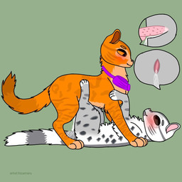 animal_genitalia animal_penis animal_vulva bodily_fluids canine_genitalia canine_vulva cum cum_in_vagina cum_inside duo ejaculation feline_genitalia feline_penis female female_penetrated feral feral_on_feral feral_penetrating genital_fluids genitals male male/female mismatched penetration penis sex simple_background tail vaginal vulva hizamaru warriors_(book_series) redtail_(hizamaru) silver_fish_(hizamaru) domestic_cat felid feline felis mammal 1:1 hi_res