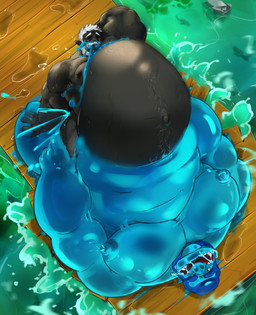 3_eyes 5_fingers abdominal_bulge abs anal anal_penetration balls barazoku beard black_arms black_body black_chest black_fingers black_hands black_head black_legs black_nipples black_skin blue_arms blue_balls blue_body blue_chest blue_fingers blue_hair blue_hands blue_head blue_legs blue_nipples blue_penis bodily_fluids cum cum_from_mouth cum_from_nose cum_in_ass cum_in_mouth cum_in_nose cum_inflation cum_inside dominant drooling erection excessive_cum excessive_genital_fluids facial_hair fingers genital_fluids genitals grin hair humanoid_on_humanoid humanoid_penetrated humanoid_penetrating humanoid_penetrating_humanoid inflation lactating larger_dom licking licking_lips male male/male male_humanoid male_lactation motion_blur multi_eye musclegut muscular muscular_humanoid nipples not_furry orgasm pecs penetration penile penile_penetration penis pig_nose pointy_ears pseudo_hair saliva sex size_difference smile sweat tongue tongue_out tusks unconscious_male water white_beard white_eyes white_facial_hair white_hair friendly_unit93 zur'gon_(majinorc) goo_creature goo_humanoid humanoid orc 2022 hi_res