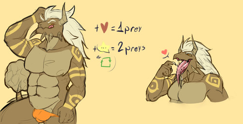 5_fingers abs anthro areola balls_outline bodily_fluids bulge claws clothed clothing detailed_bulge eyebrows finger_claws fingers genital_outline gesture hair hand_gesture heart_symbol horn licking licking_lips licking_own_lips male muscular nipples non-mammal_nipples open_mouth pointing pointing_at_self saliva saliva_string simple_background solo tongue tongue_out topless underwear white_hair kesshonine mythology dragon mythological_creature mythological_scalie scalie digital_media_(artwork)