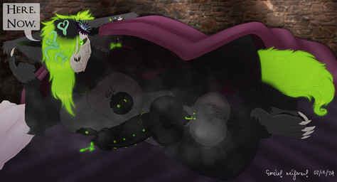 animal_genitalia animal_penis anthro areola ball_tuft balls beckoning bed bedding big_areola big_balls big_breasts big_ears big_penis biped blanket bodily_fluids bone breasts canine_genitalia canine_penis claws commanding_viewer cum curvy_figure demanding dialogue ear_piercing erection fluffy fluffy_tail furgonomics furniture furry-specific_piercing genital_fluids genital_piercing genitals gesture glowing glowing_eyes green_eyes green_hair gynomorph hair huge_balls huge_breasts huge_penis intersex inviting_under_covers knot looking_at_viewer musk musk_cloud musky_balls musky_penis nipple_piercing nipples nude penis penis_piercing piercing pillow precum presenting presenting_balls presenting_breasts presenting_penis scar scrotum_piercing sharp_teeth sheath sheath_piercing skull skull_head solo speech_bubble stare steam sweat tail teeth tentacles text throbbing throbbing_balls tuft unusual_bodily_fluids unusual_cum unusual_genital_fluids vein neifaren nadilya_(heliocintrini) canid canine canis mammal monster skulldog_(species) bad_metadata colored digital_drawing_(artwork) digital_media_(artwork) english_text hi_res md5_mismatch