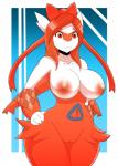 anthro anthrofied areola big_breasts blue_background breasts curvy_figure female fur genitals hair hand_on_hip huge_breasts inverted_nipples long_hair navel nipples nude pokemorph pussy red_body red_eyes red_fur red_hair red_nipples red_skin ribbons simple_background small_waist solo thick_thighs white_body white_skin wide_hips iabelle nintendo pokemon arianna_altomare fan_character generation_3_pokemon latias legendary_pokemon pokemon_(species) 2016