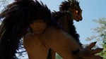 anthro anus beak bent_over blue_sky butt claws day feathers female genitals glowing glowing_eyes looking_at_viewer looking_back looking_back_at_viewer nature nature_background nude nude_anthro nude_female open_mouth plant pussy rear_view sky solo tail tree yellow_eyes mrs_dexie furromantic_(modeler) capcom monster_hunter bird_wyvern scalie seikret 16:9 3d_(artwork) absurd_res digital_media_(artwork) hi_res widescreen