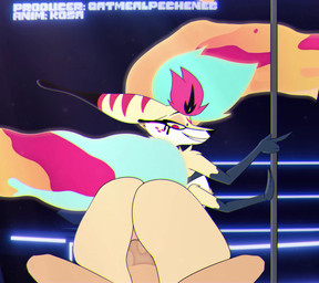 ahegao anthro anthro_penetrated bodily_fluids bouncing_butt butt cum cum_in_vagina cum_inside duo female female_on_human female_penetrated first_person_view freckled_face freckles genital_fluids genitals human_on_anthro human_penetrating_female interspecies leaking_cum looking_back looking_pleasured male male/female male_penetrating male_penetrating_female moan music nude orgasm penetration penile penile_penetration penis penis_in_vagina pole sex sound_effects tail teeth text tongue tongue_out vaginal vaginal_fluids vaginal_penetration kosa_(artist) oatmealpecheneg chiyo1000nights_(va) opennsfwsp_(va) hellaverse helluva_boss mythology queen_bee-lzebub_(helluva_boss) arthropod bee canid canid_demon canine demon fox hellhound human hymenopteran insect mammal mythological_canine mythological_creature 2025 2d_animation animated artist_name digital_media_(artwork) long_playtime no_sound sound voice_acted webm