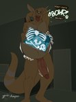 after_vore ambiguous_gender ambiguous_prey anthro anthro_pred belly big_belly biped bodily_fluids bone bones_in_stomach burping cheek_tuft death dialogue digestion door eyebrows eyelashes facial_tuft fangs fatal_vore fingers front_view fur furniture genitals guts inside intestines looking_at_viewer male male_pred navel nipples nude object_vore onomatopoeia open_mouth oral_vore organs penis pica plantigrade pokeball rumbling_stomach saliva saliva_string simple_background size_difference skull solo sound_effects speech_bubble table tail teeth text throbbing throbbing_penis tongue tongue_out tuft unseen_prey uvula vein veiny_penis vore x-ray_view amper mythology nintendo pokemon khaba dragon hybrid kangaroo macropod mammal marsupial mythological_creature mythological_scalie scalie 2025 absurd_res colored digital_drawing_(artwork) digital_media_(artwork) english_text hi_res shaded