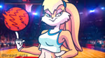 anthro blonde_hair breasts clothed clothing female fur gloves hair handwear solo sozokuu looney_tunes warner_brothers lola_bunny lagomorph leporid mammal rabbit 16:9 animated hi_res no_sound short_playtime webm widescreen