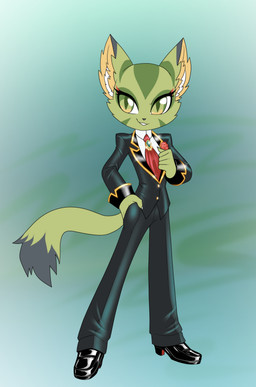 anthro clothed clothed_female clothing dipstick_tail female footwear fur green_body green_eyes green_fur looking_at_viewer markings pupils shoes slit_pupils solo suit tail tail_markings crovirus freedom_planet galaxytrail carol_tea felid feline felis mammal wildcat absurd_res hi_res