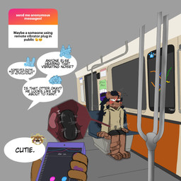 anal anal_canal anal_penetration anthro art_prompt blush cart cellphone clothing dialogue duo electronics emoji fur g-spot humiliation jams_the_deer male male/male metro montreal_metro object_in_ass pater paws penetration phone public public_transportation rapid_transit sex_toy sex_toy_in_ass sex_toy_insertion smartphone subway subway_map tail text underground vibrator vibrator_in_ass x-ray_view mrpawpaw lovense ngl sox_the_otter deer mammal mustelid otter 1:1 digital_media_(artwork) english_text hi_res
