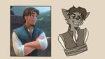 anthro bound clothing male rope solo topwear vest willitfit disney disney's_tangled_(film) flynn_rider canid canine human mammal 16:9 hi_res monochrome sepia widescreen