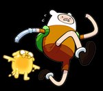 ambiguous_gender anthro boots bottomwear clothing duo floating footwear frown mechanical_arm running shirt shoes shorts t-pose teeth toony topwear yellow_body discount-supervillain adventure_time cartoon_network finn_the_human jake_the_dog canid canine canis domestic_dog goo_creature human mammal adopted_(lore) adoptive_brother_(lore) adoptive_brothers_(lore) adoptive_sibling_(lore)