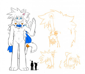 accessory anthro athletic athletic_anthro athletic_male barefoot biped cape close-up clothing comparing featureless_crotch feet front_view furgonomics jewelry male mane mostly_nude pecs rear_view ring side_view solo tail tail_accessory tail_jewelry tail_ring young whiteleo leo_(whiteleo) felid lion mammal pantherine model_sheet