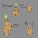 3_fingers big_breasts big_butt breasts butt chef_(elmeganoob) colored_fire elmeganoob english_text feet female fingers fire goo_creature green_fire green_lips hi_res humanoid inverted_nipples lips model_sheet nipples not_furry rear_view sibling_(lore) side_view sister_(lore) sketch_page slightly_chubby solo text