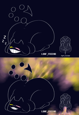 ambiguous_gender anthro antlers big_butt black_body butt clothed clothing duo eyes_closed facesitting fart fart_cloud fart_fetish farting_on_another farting_on_face feral forced hair heterochromia horn multicolored_fart_cloud nude pink_fart_cloud simple_background sitting sitting_on_another size_difference sleeping smile tail text yellow_fart_cloud ti-ling deltarune undertale_(series) friend_(deltarune) noelle_holiday deer domestic_cat felid feline felis mammal new_world_deer reindeer digital_media_(artwork) english_text hi_res