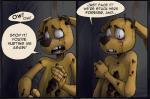 animatronic anthro blood bodily_fluids comic crying english_text five_nights_at_freddy's five_nights_at_freddy's_3 lagomorph leporid machine male mammal nobody_(artist) rabbit robot scottgames springtrap_(fnaf) tears text