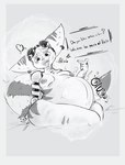 anthro anthro_pred belly big_belly big_butt breasts butt dialogue ear_piercing ear_ring female medium_breasts navel nude oral_vore overweight overweight_anthro overweight_female piercing ring_piercing solo speech_box text vore badartist ratchet_and_clank sony_corporation sony_interactive_entertainment rivet_(ratchet_and_clank) lombax mammal absurd_res english_text hi_res