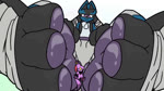 3_toes anthro barefoot between_feet black_body black_fur blue_body blue_fur dominant dominant_male duo extreme_size_difference feet female foot_fetish foot_focus foot_play foot_smother fur larger_male male male/female multicolored_body multicolored_fur pawpads paws pressing purple_body purple_eyes purple_fur size_difference smaller_female smothering soles stomped stomping stomping_pov teasing toes two_tone_body two_tone_fur joshii nintendo pokemon royallucario spacey_(character) generation_4_pokemon lucario pokemon_(species) 16:9 animated no_sound short_playtime webm widescreen