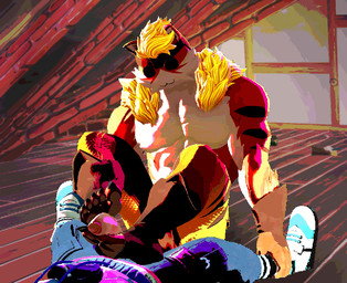 :3 abs accessory anthro attic belt belt_buckle big_eyes blonde_hair blue_clothing boots bottomwear buckle cat_smile claws clipping clothed clothing duo exposed_chest faceless_character faceless_male featureless_chest feet floor foot_fetish foot_focus foot_play footjob footwear fur genitals gloves hair handwear headband headgear hoodie inside legwear lying male male/male mane multicolored_body multicolored_fur muscular muscular_anthro muscular_male on_back orange_body orange_fur pants pants_only pattern_clothing pattern_legwear pecs penis penis_poking_out sex shoes sitting smile striped_body striped_clothing striped_fur striped_legwear stripes toe_claws toeless_boots toeless_footwear topless topwear white_body white_fur wood wood_floor yellow_body yellow_fur anonymous_artist epic_games fortnite fortnite:_battle_royale meowtooth nyanja_(fortnite) domestic_cat felid feline felis mammal pantherine tiger 3d_(artwork) 3d_animation animated digital_media_(artwork) source_filmmaker_(artwork)