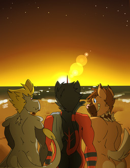 beach butt group male nude nude_beach public public_nudity seaside sunset tail tail_motion tailwag sylvanedadeer mythology nintendo pokemon jake_(fuze) lucas_(fuze) ricky_(fuze) canid canine dragon felid generation_7_pokemon hakamo-o mammal mythological_creature mythological_scalie pokemon_(species) reptile rockruff scalie torracat 2018 absurd_res hi_res