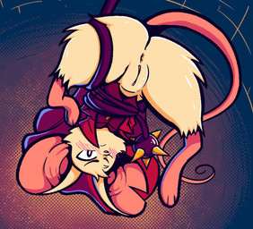 anthro anus big_butt blush bound butt clothed clothing feet female fur genitals looking_back n0valove no_underwear one_eye_closed pantsless partially_clothed red_clothing simple_background soles solo spiked_ball spikes tail thick_thighs vulva weapon whip white_body white_fur wide_hips mina_the_hollower yacht_club_games mina_(mina_the_hollower) mammal mouse murid murine rodent 2026 hi_res