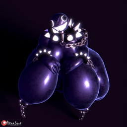 anthro areola big_breasts breasts chained_collar collar erect_nipples female genitals grin huge_breasts hyper hyper_breasts looking_at_viewer mostly_nude nipple_piercing nipples piercing sharp_teeth smile solo spiked_collar spikes teeth alphasoup mario_bros nintendo gigi_(thecoatl034) chain_chomp humanoid 1:1 3d_(artwork) 3d_animation animated blender_(artwork) blender_cycles_(artwork) digital_media_(artwork) hi_res no_sound short_playtime tagme webm