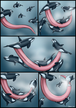 animal_genitalia animal_penis big_penis black_body bodily_fluids bodyjob cetacean_genitalia cetacean_penis cum cum_from_vagina cum_in_vagina cum_in_water cum_inflation cum_inside cum_trail dorsal_fin erection female female_feral feral fin flukes genital_fluids genitals group group_sex huge_penis hyper hyper_genitalia hyper_penis inflation male male/female male_feral pectoral_fin penetration penile penile_penetration penis penis_in_vagina ridiculous_fit sex tapering_penis underwater vaginal vaginal_penetration vulva water white_body year dolorcin aquatic cetacean dolphin mammal oceanic_dolphin orca toothed_whale 2026 comic dated hi_res