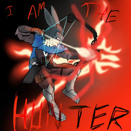 anthro blue_body blue_fur blue_hair bow_(weapon) energy_weapon frown fur gradient_background hair long_hair male pink_sclera ranged_weapon red_eyes scowl simple_background solo two_tone_tail weapon templar_ponyboy riot_games tencent valorant lord_wilhelm_nasseem_(templar_ponyboy) lagomorph leporid mammal rabbit vampire hi_res