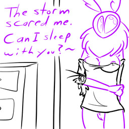 anthro breasts clothed clothing dialogue duo female genitals nipples non-mammal_breasts non-mammal_nipples offscreen_character seductive skimpy solo_focus suggestive text vulva mothbro_(artist) arthropod insect lepidopteran moth 1:1 digital_media_(artwork) english_text