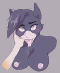 ahegao anthro blue_eyes bodily_fluids breasts duo female finger_fetish finger_in_mouth finger_play fingers looking_pleasured nipples pink_nipples saliva submissive malivaughn silon domestic_cat felid feline felis mammal hi_res sketch